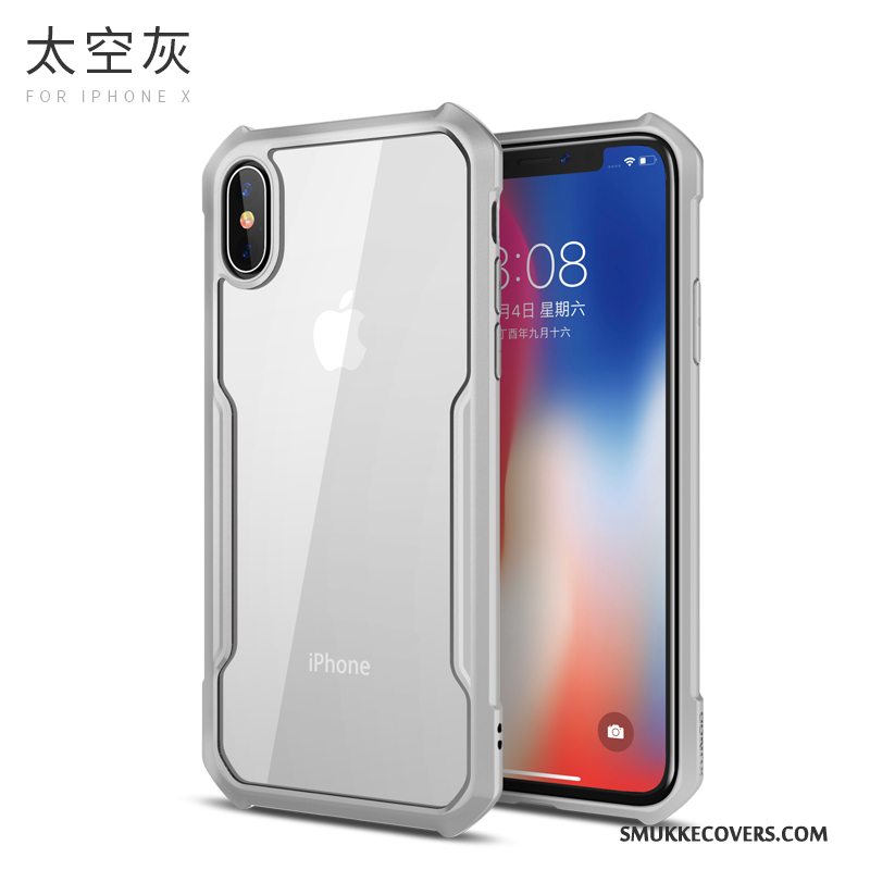 Etui iPhone X Blød Ny Sort, Cover iPhone X Beskyttelse Anti-fald Telefon