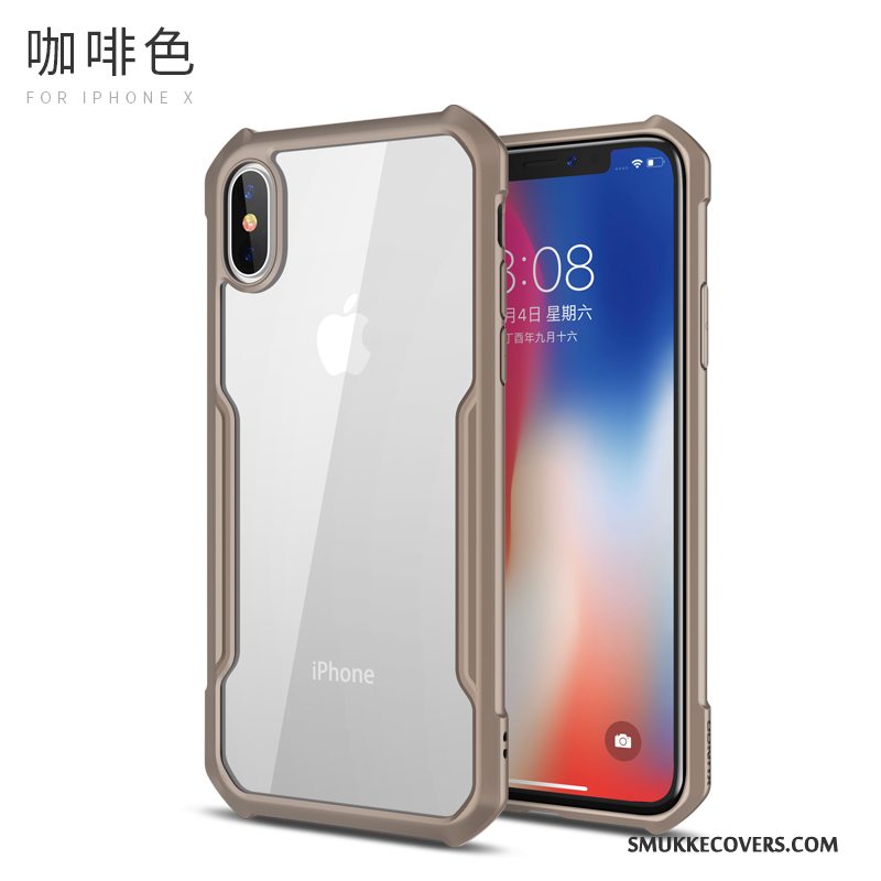 Etui iPhone X Blød Ny Sort, Cover iPhone X Beskyttelse Anti-fald Telefon