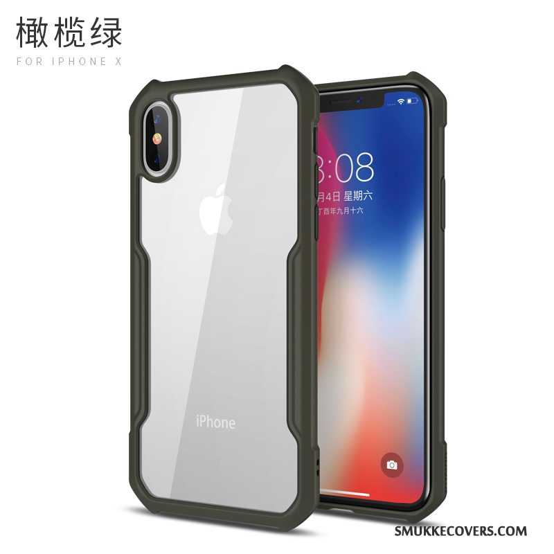 Etui iPhone X Blød Ny Sort, Cover iPhone X Beskyttelse Anti-fald Telefon