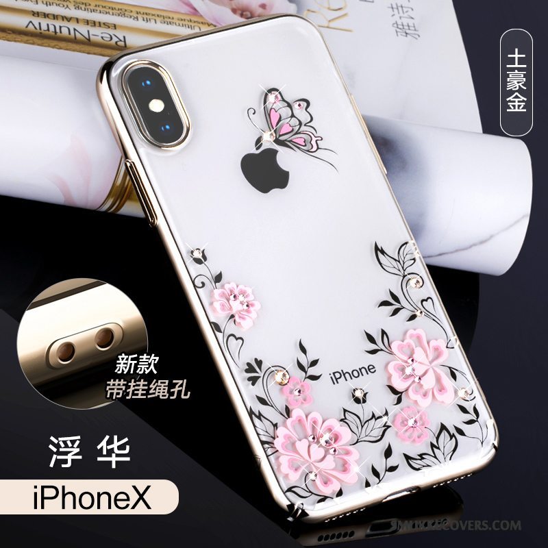 Etui iPhone X Farve Gennemsigtig Trendy, Cover iPhone X Tasker Telefonny