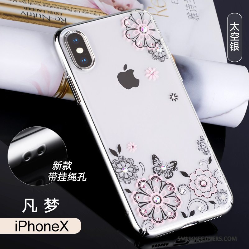 Etui iPhone X Farve Gennemsigtig Trendy, Cover iPhone X Tasker Telefonny