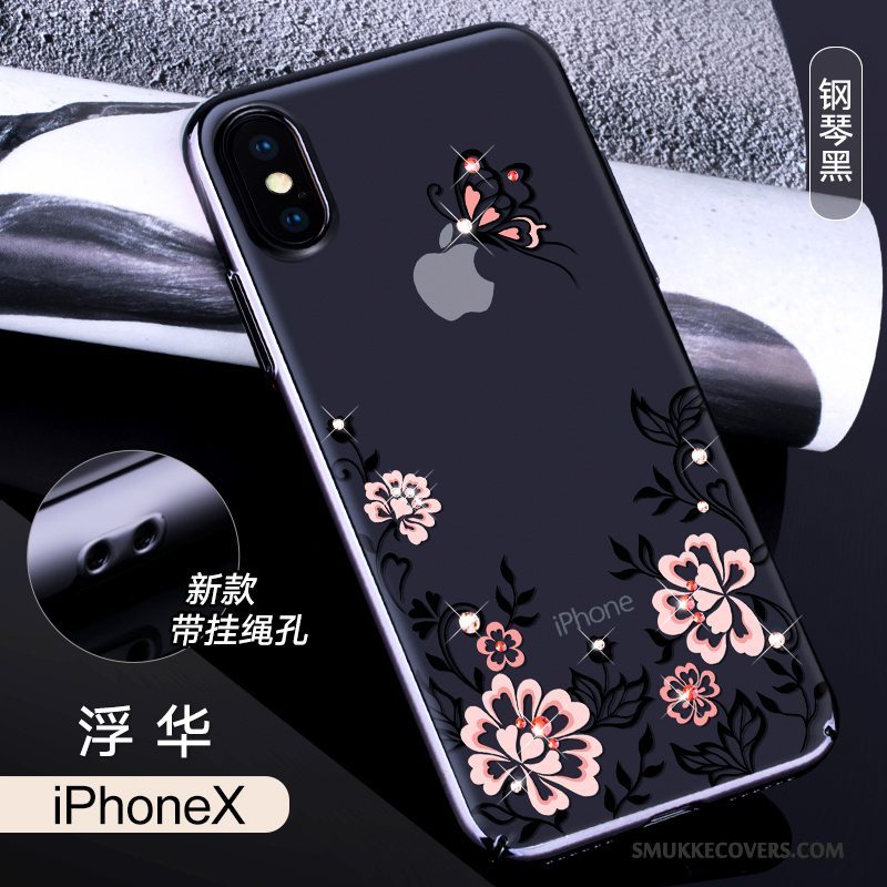 Etui iPhone X Farve Gennemsigtig Trendy, Cover iPhone X Tasker Telefonny