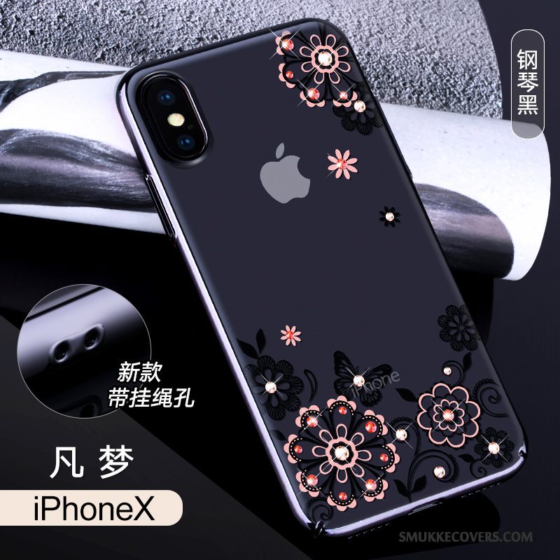 Etui iPhone X Farve Gennemsigtig Trendy, Cover iPhone X Tasker Telefonny