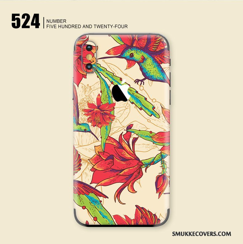 Etui iPhone X Farve Skærmbeskyttelse Kunst, Cover iPhone X Blomster