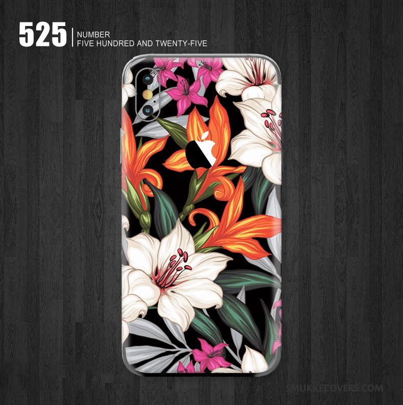 Etui iPhone X Farve Skærmbeskyttelse Kunst, Cover iPhone X Blomster