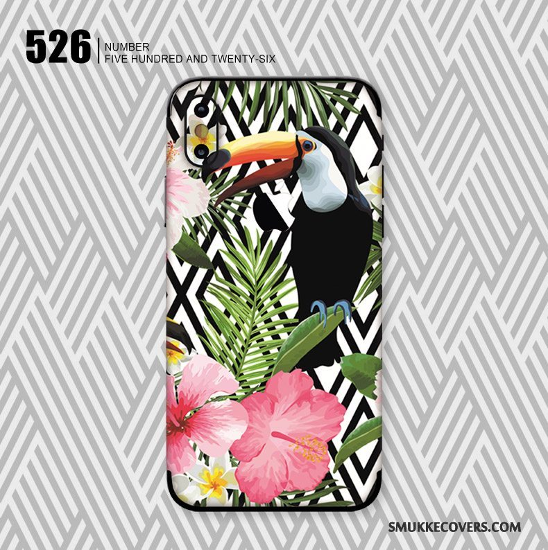 Etui iPhone X Farve Skærmbeskyttelse Kunst, Cover iPhone X Blomster