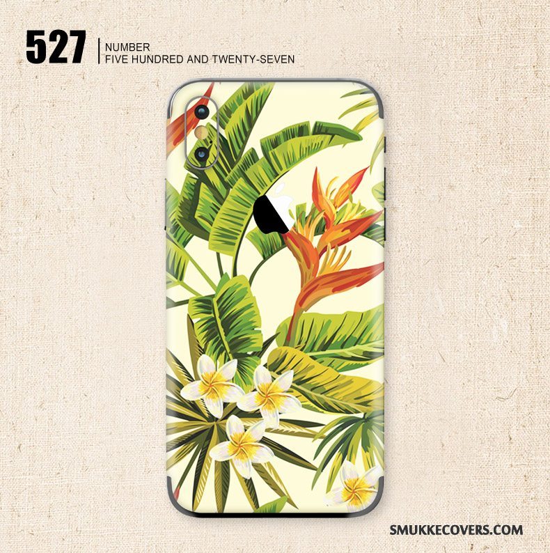Etui iPhone X Farve Skærmbeskyttelse Kunst, Cover iPhone X Blomster