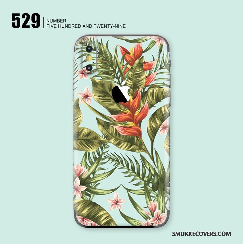 Etui iPhone X Farve Skærmbeskyttelse Kunst, Cover iPhone X Blomster