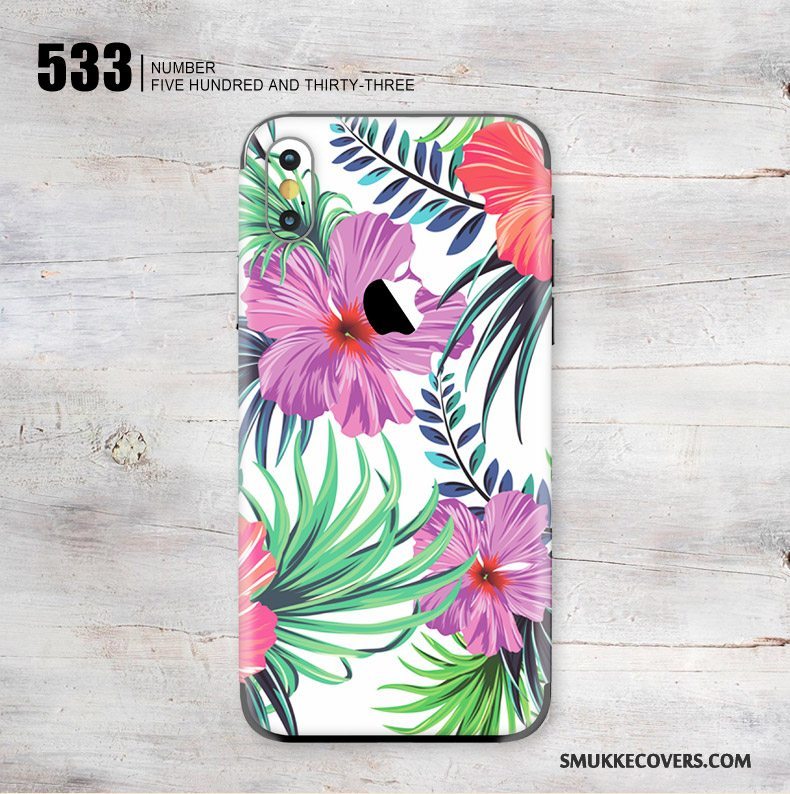 Etui iPhone X Farve Skærmbeskyttelse Kunst, Cover iPhone X Blomster