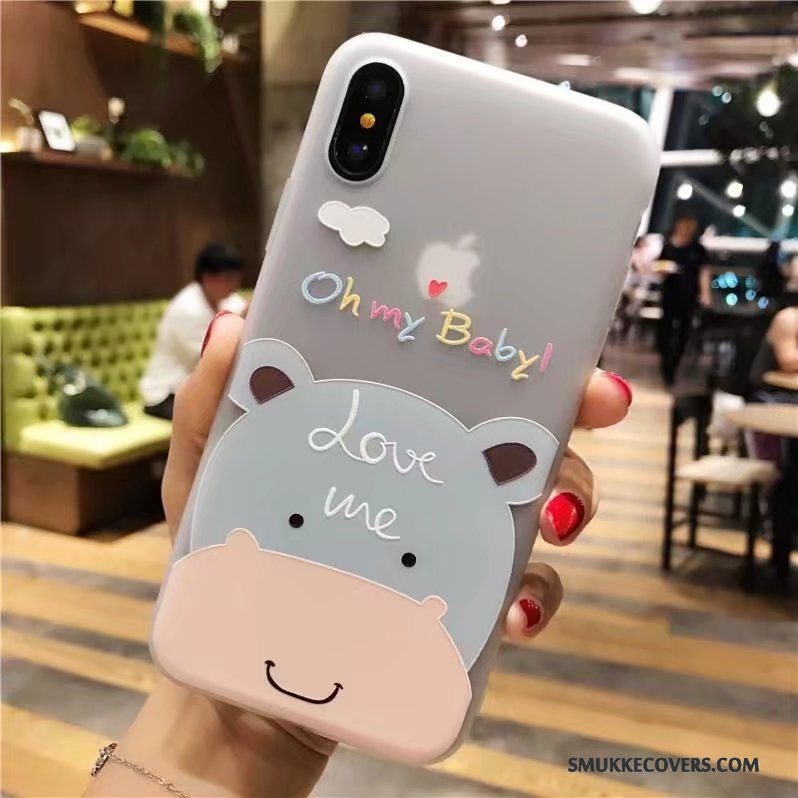 Etui iPhone X Farve Smuk Ny, Cover iPhone X Relief Af Personlighed Trendy