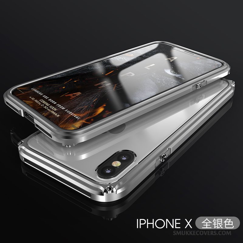 Etui iPhone X Kreativ Af Personlighed Telefon, Cover iPhone X Metal Ny Trend