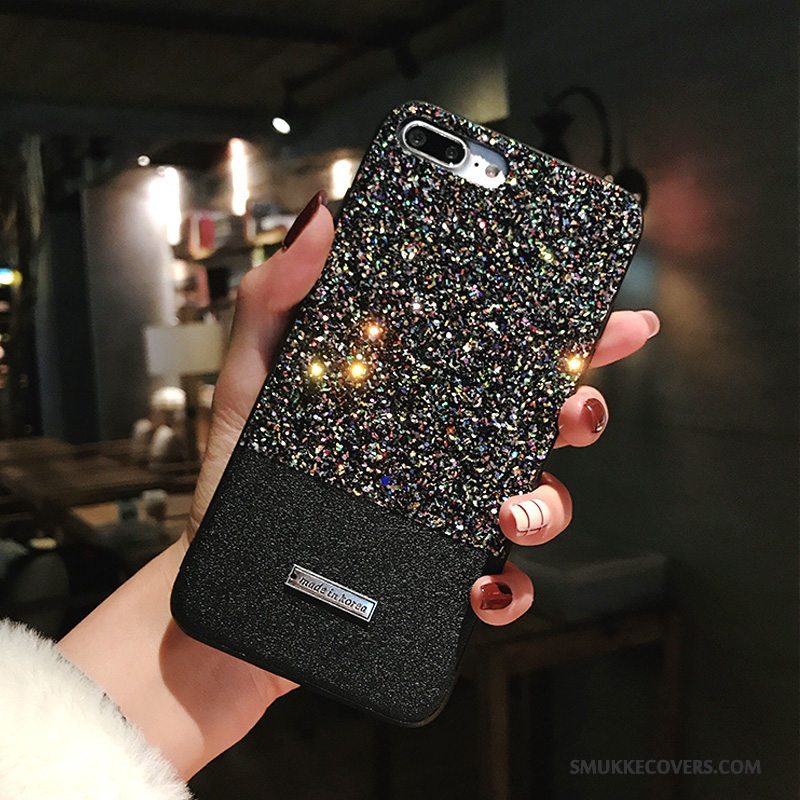 Etui iPhone X Kreativ Telefonpulver, Cover iPhone X Strass Blandede Farver Lyserød