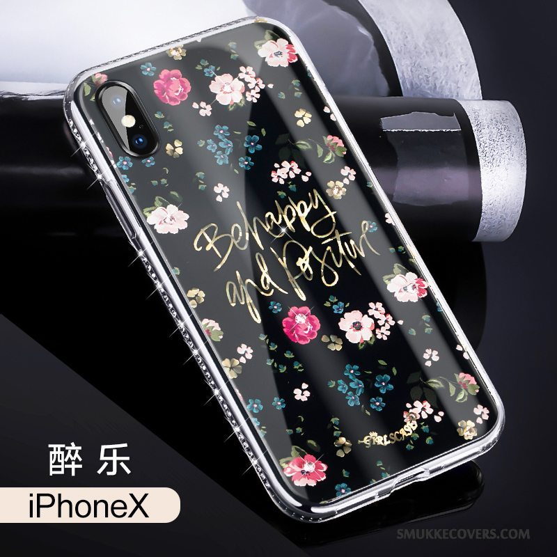 Etui iPhone X Luksus Ny Trendy, Cover iPhone X Farve Anti-fald Rød