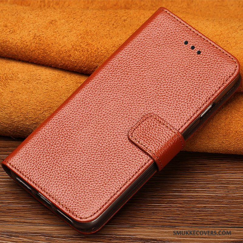 Etui iPhone X Læder Elegante Trendy, Cover iPhone X Folio Lilla Lyse