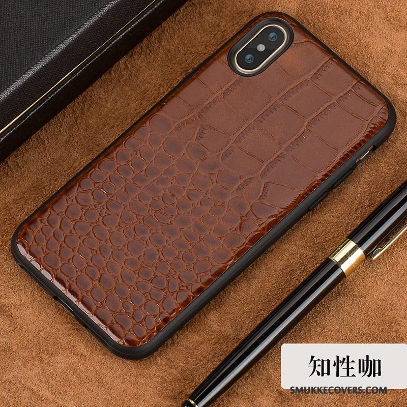 Etui iPhone X Læder Trendy Telefon, Cover iPhone X Tasker Ny Simple