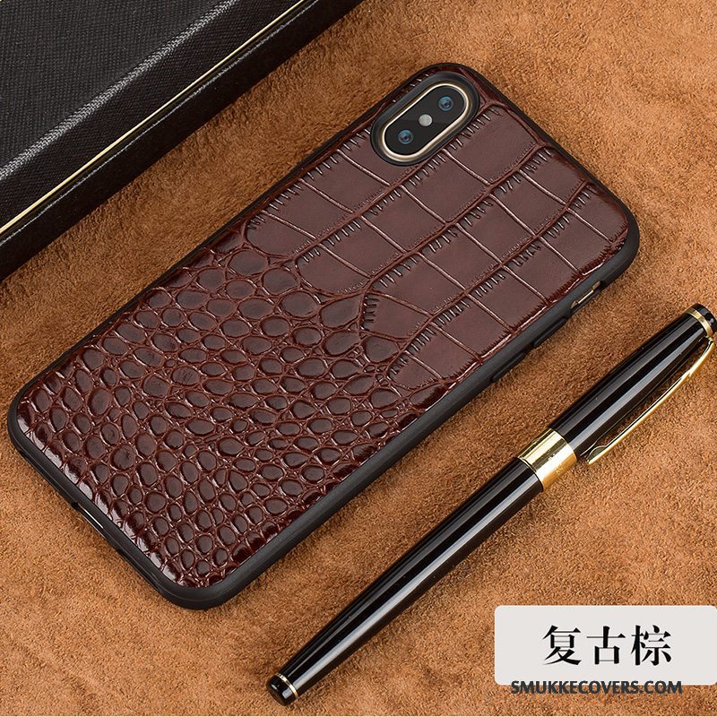 Etui iPhone X Læder Trendy Telefon, Cover iPhone X Tasker Ny Simple