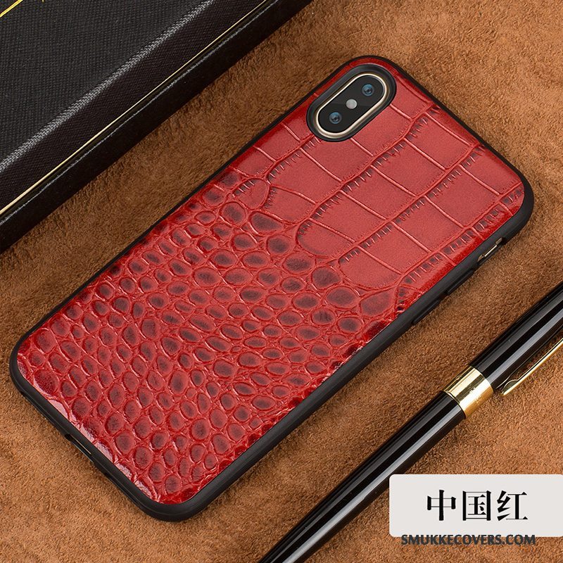 Etui iPhone X Læder Trendy Telefon, Cover iPhone X Tasker Ny Simple