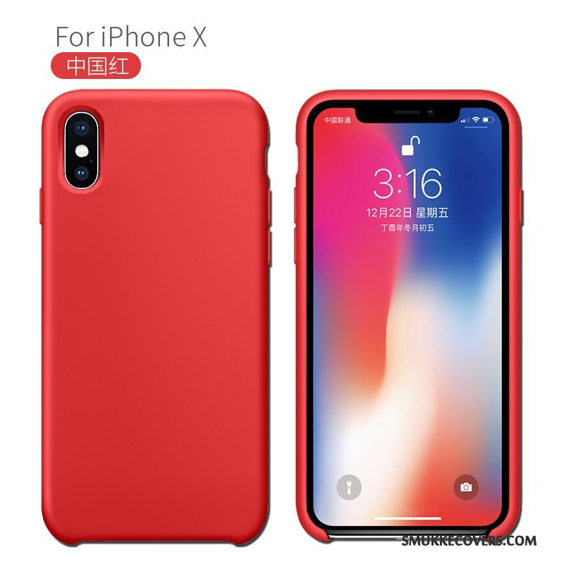 Etui iPhone X Silikone Anti-fald Blå, Cover iPhone X Blød Ny Telefon