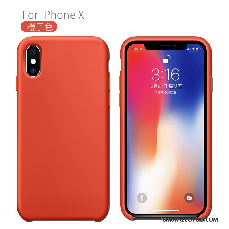 Etui iPhone X Silikone Anti-fald Blå, Cover iPhone X Blød Ny Telefon