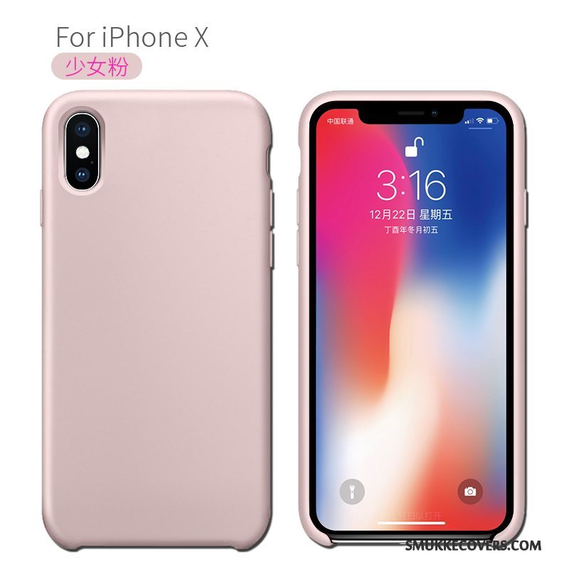 Etui iPhone X Silikone Anti-fald Blå, Cover iPhone X Blød Ny Telefon