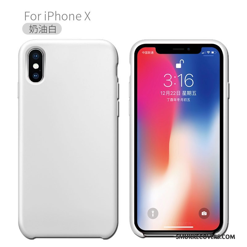 Etui iPhone X Silikone Anti-fald Blå, Cover iPhone X Blød Ny Telefon