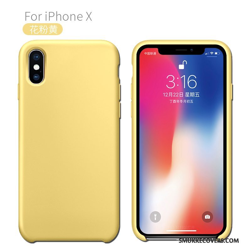 Etui iPhone X Silikone Anti-fald Blå, Cover iPhone X Blød Ny Telefon