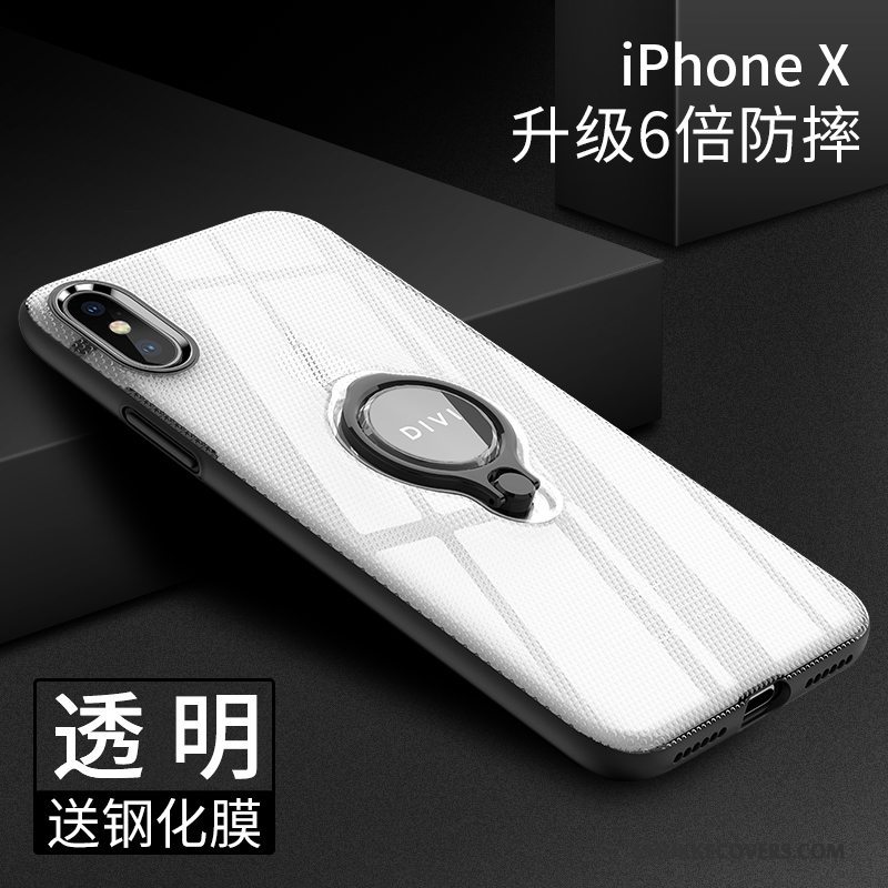 Etui iPhone X Silikone Ring Ny, Cover iPhone X Tasker Telefontynd