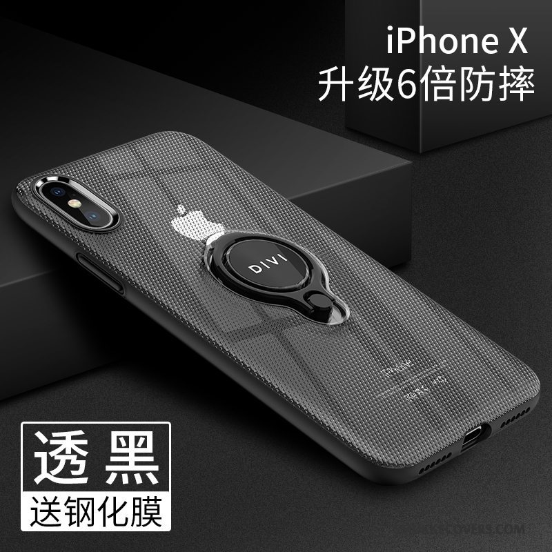 Etui iPhone X Silikone Ring Ny, Cover iPhone X Tasker Telefontynd