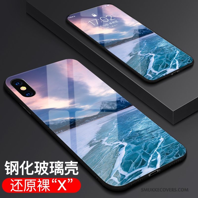 Etui iPhone X Tasker Anti-fald Telefon, Cover iPhone X Beskyttelse Glas Ny