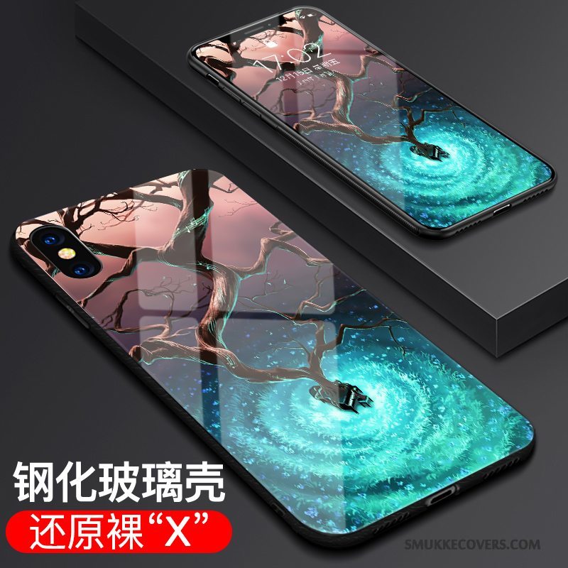 Etui iPhone X Tasker Anti-fald Telefon, Cover iPhone X Beskyttelse Glas Ny