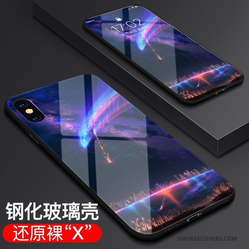 Etui iPhone X Tasker Anti-fald Telefon, Cover iPhone X Beskyttelse Glas Ny