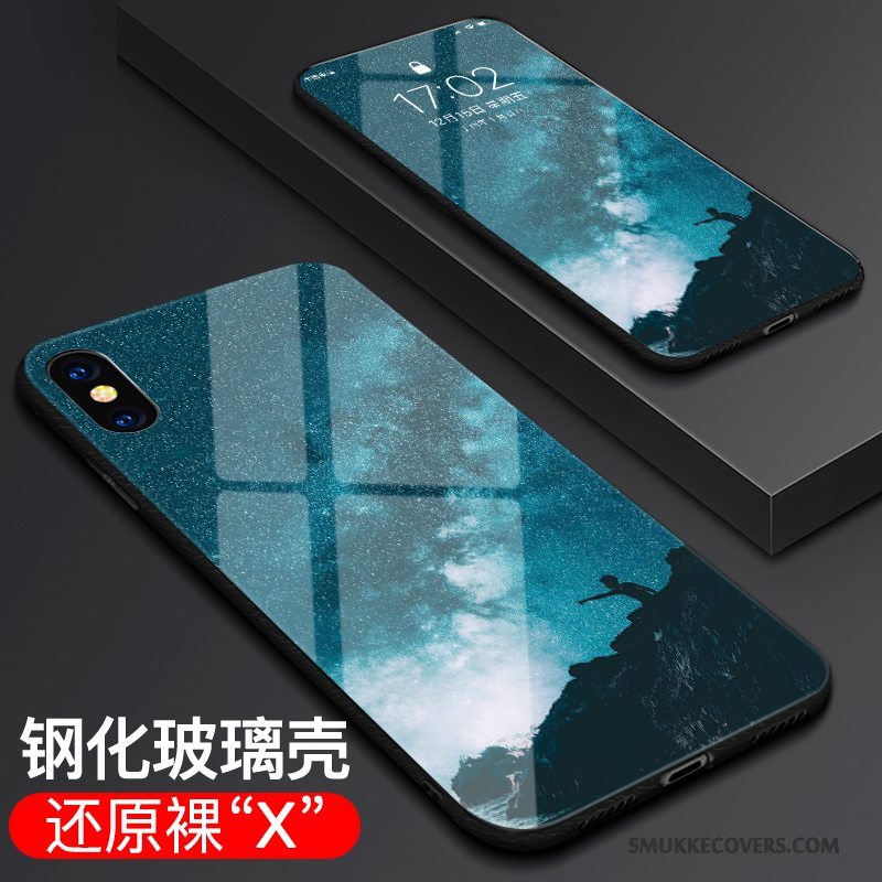 Etui iPhone X Tasker Anti-fald Telefon, Cover iPhone X Beskyttelse Glas Ny