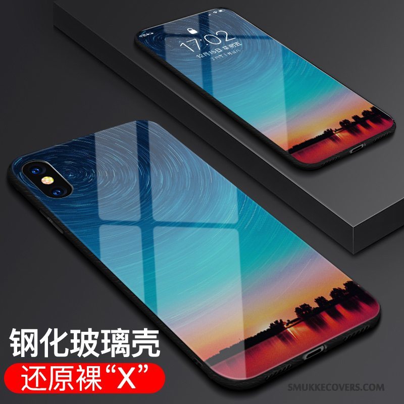 Etui iPhone X Tasker Anti-fald Telefon, Cover iPhone X Beskyttelse Glas Ny