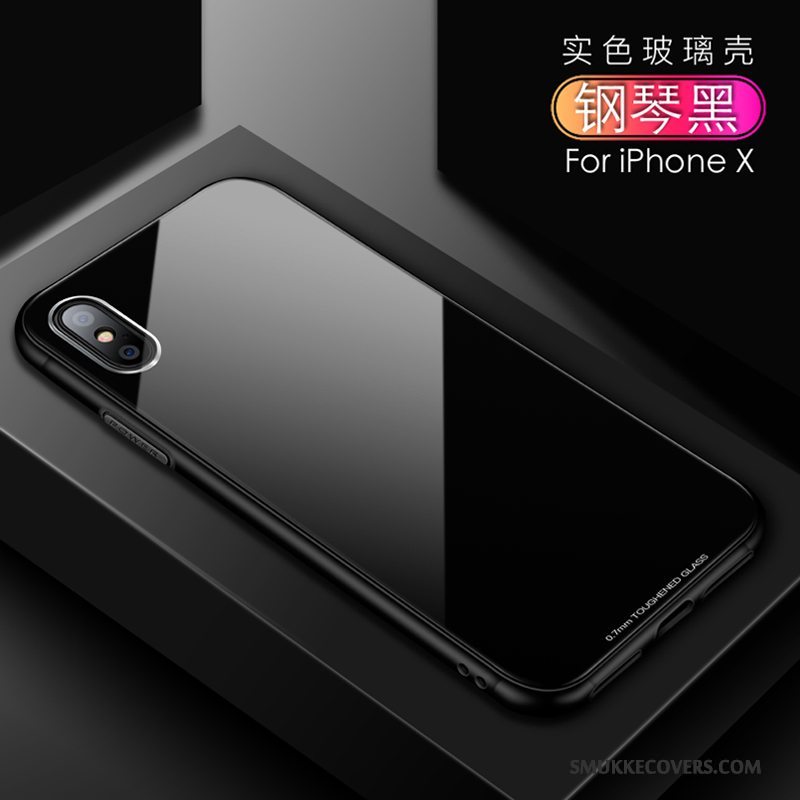 Etui iPhone X Tasker Glas Hvid, Cover iPhone X Silikone Trend Gennemsigtig