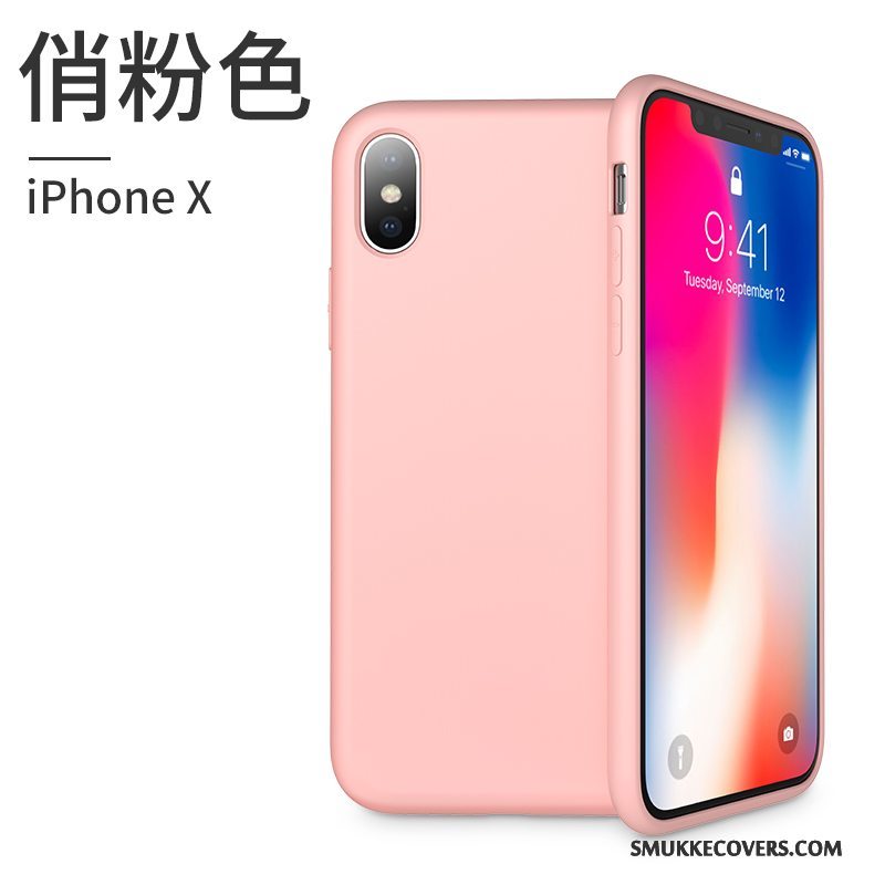 Etui iPhone X Tasker Lyserød Telefon, Cover iPhone X Silikone Trendy Ny