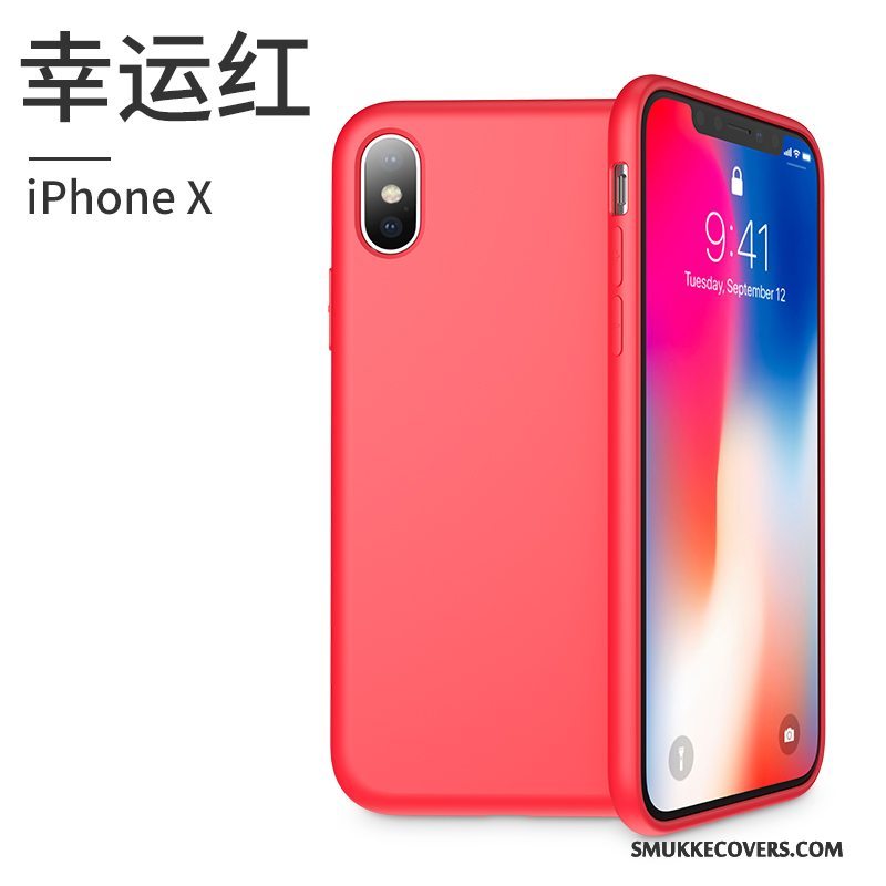 Etui iPhone X Tasker Lyserød Telefon, Cover iPhone X Silikone Trendy Ny