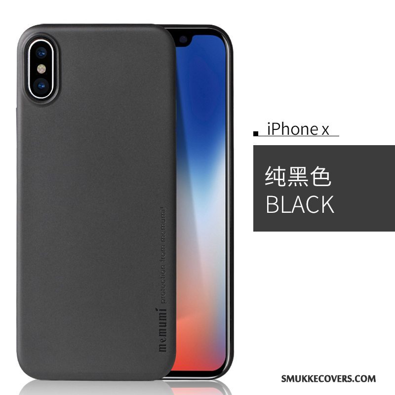 Etui iPhone X Tasker Ny Sort, Cover iPhone X Tynd Telefon