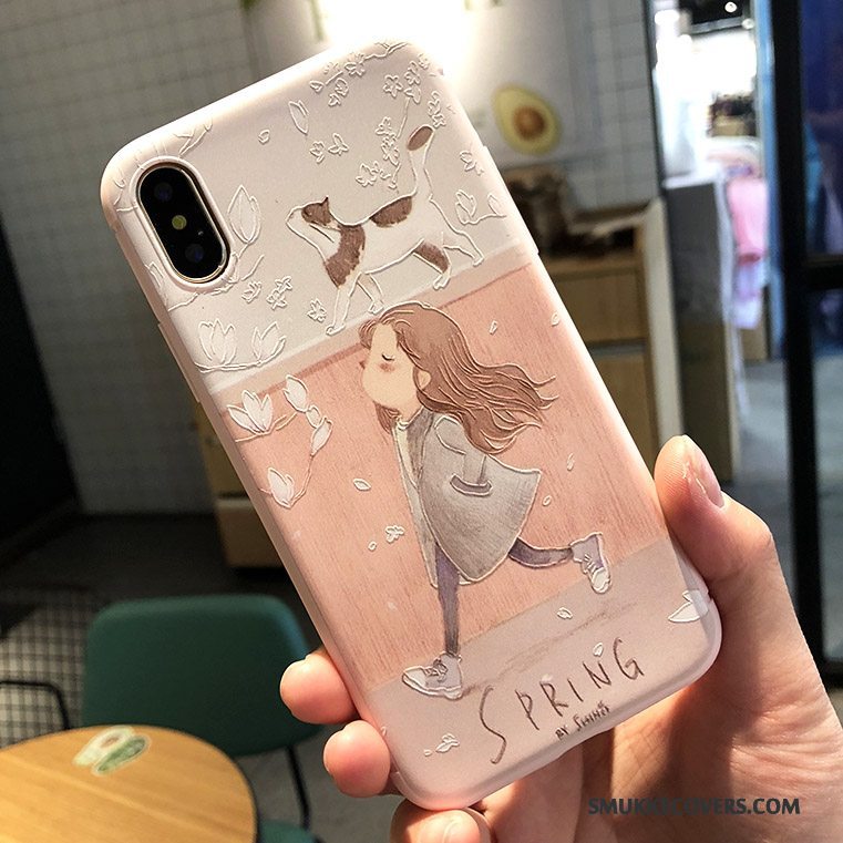 Etui iPhone X Tasker Ny Telefon, Cover iPhone X Relief Trendy Lyse
