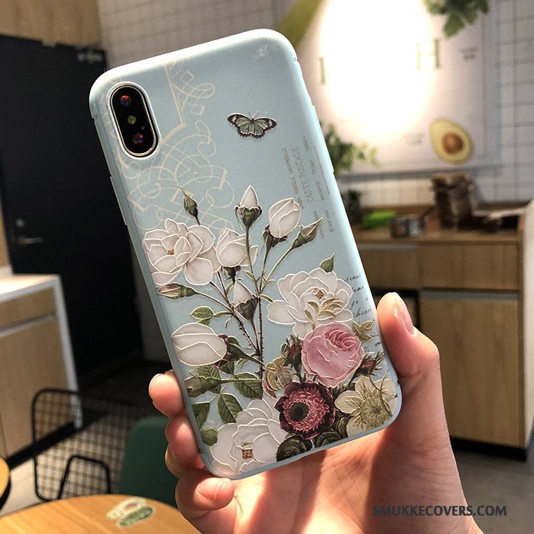 Etui iPhone X Tasker Ny Telefon, Cover iPhone X Relief Trendy Lyse