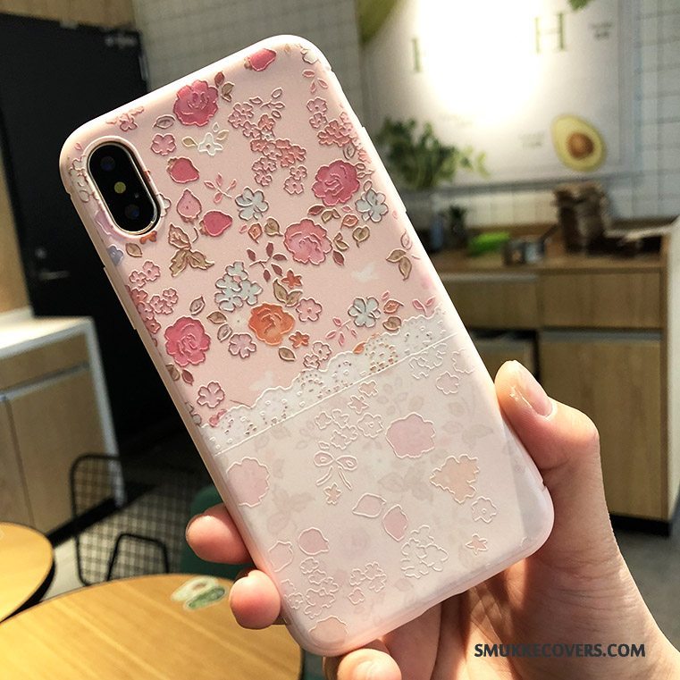 Etui iPhone X Tasker Ny Telefon, Cover iPhone X Relief Trendy Lyse