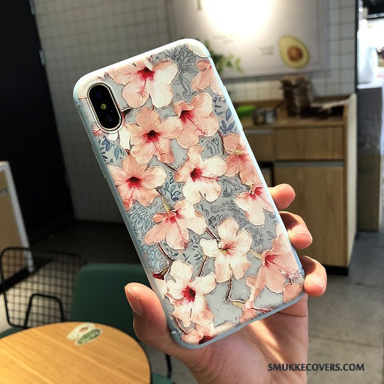 Etui iPhone X Tasker Ny Telefon, Cover iPhone X Relief Trendy Lyse