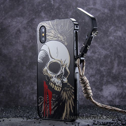 Etui iPhone X Tasker Telefonny, Cover iPhone X Metal Anti-fald Trendy