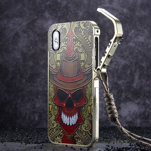 Etui iPhone X Tasker Telefonny, Cover iPhone X Metal Anti-fald Trendy