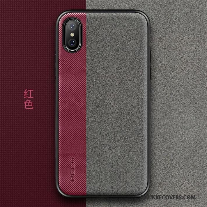 Etui iPhone X Tasker Telefonsort, Cover iPhone X Læder Ny Plys