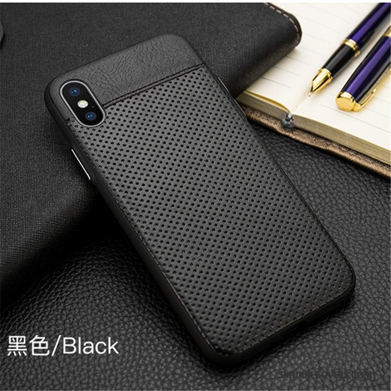 Etui iPhone X Tasker Trend Anti-fald, Cover iPhone X Silikone Gul Telefon