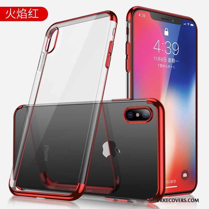 Etui iPhone X Tasker Tynd Gennemsigtig, Cover iPhone X Silikone Trendy Telefon