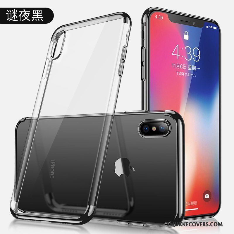 Etui iPhone X Tasker Tynd Gennemsigtig, Cover iPhone X Silikone Trendy Telefon