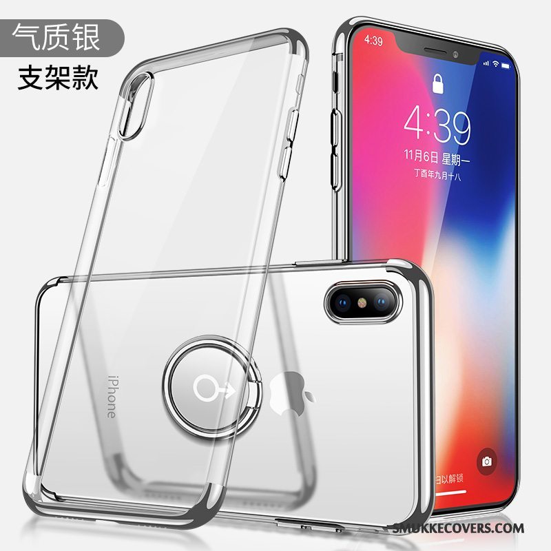 Etui iPhone X Tasker Tynd Gennemsigtig, Cover iPhone X Silikone Trendy Telefon