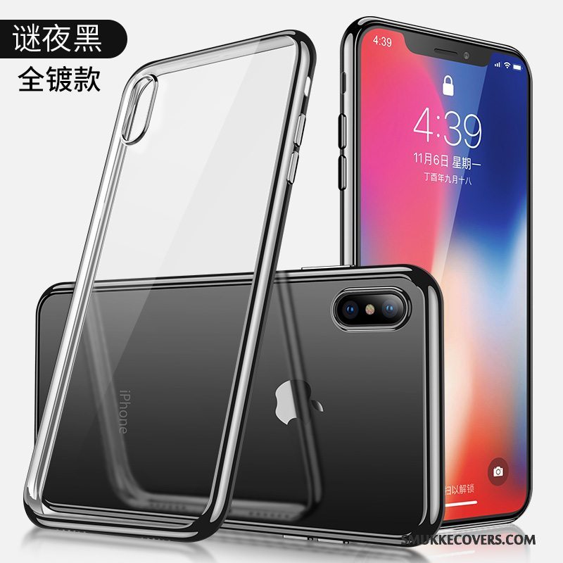 Etui iPhone X Tasker Tynd Gennemsigtig, Cover iPhone X Silikone Trendy Telefon