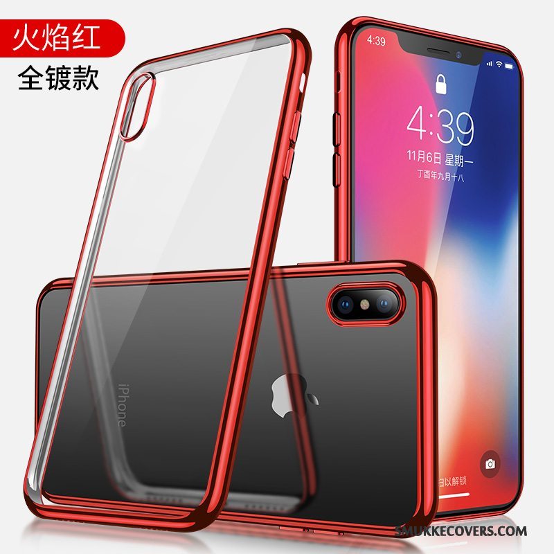 Etui iPhone X Tasker Tynd Gennemsigtig, Cover iPhone X Silikone Trendy Telefon